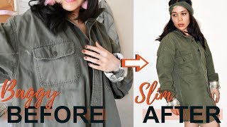 HOW TO EASILY amp SEAMLESSLY RESIZE YOUR OVERSIZED JACKET [upl. by Oletta]