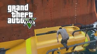 GTA 5  Trevor Steals Mini Submarine Minisub [upl. by Oiramaj]