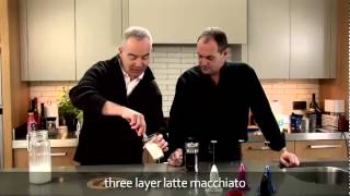 aerolatte  milk frother makes three layer caffè latte macchiato [upl. by Sommers]