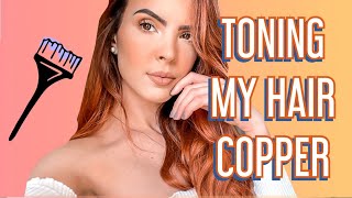 TONING MY HAIR COPPER AT HOME [upl. by Wehner]