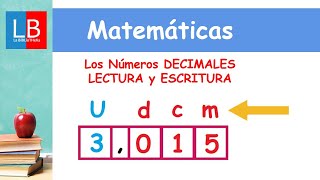 Los Números DECIMALES LECTURA y ESCRITURA ✔👩‍🏫 PRIMARIA [upl. by Anisirhc]