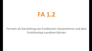 FA 12  Formeln als Funktionen [upl. by Legyn]