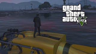 GTA 5  Submarine Secret Location [upl. by Euqinomod210]