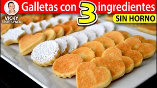 GALLETAS CON 3 INGREDIENTES SIN HORNO [upl. by Atram181]