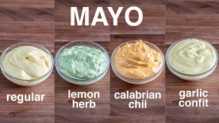 easy HOMEMADE MAYO 4 ways [upl. by Hawkins]