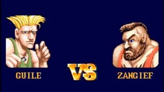 Street Fighter II SNES  Guile vs Zangief  Hardest Setting [upl. by Cohl]