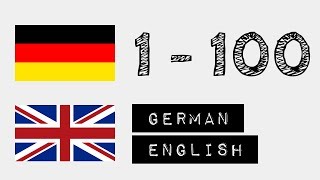 German Numbers 1  100 with German amp English Audio  for Beginners [upl. by Petulia323]