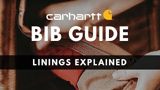 Carhartt Bib Linings Explained [upl. by Sugihara]