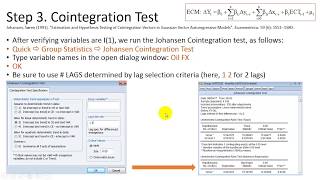 Cointegration Test  Step 3 of 4 [upl. by Yliab978]