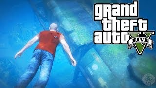 GTA 5 Secret Underwater 25000 Briefcase Submarine Hidden Money Location Grand Theft Auto V [upl. by Hairym]