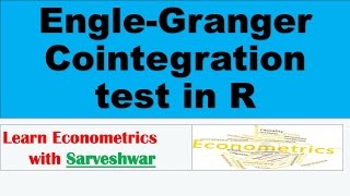 Cointegration test using Engle Granger Methodology in R Studio [upl. by Kovacev]