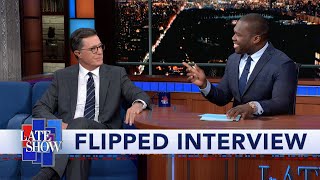 Flipped 50 Cent Interviews Stephen Colbert [upl. by Ykcir]