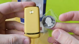 Worlds Smallest Flip Phone Unboxing and First Look [upl. by Darla]