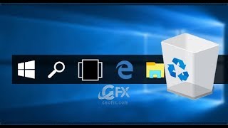 Windowsda Geri Dönüşüm Kutusunu Görev Çubuğuna Sabitle [upl. by Aihsila]