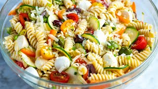 Quick and Easy Pasta Salad Recipe [upl. by Kra]