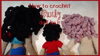 How to Crochet Curly Doll Hair [upl. by Aivilys]