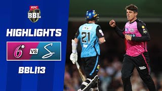 Sydney Sixers v Adelaide Strikers  BBL13 [upl. by Damaris651]