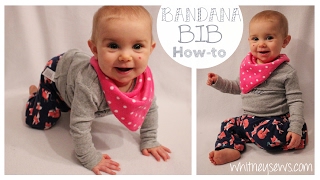 Reversible Bandana Bib  EASY How to  Whitney Sews [upl. by Einej]