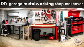 DIY Garage Metalworking Shop Makeover and Organization  Shop Project [upl. by Akirdnwahs325]