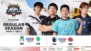 🔴 LIVE  MPL PH S15  FILIPINO  Week 1 Day 3 [upl. by Conger]