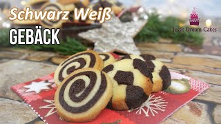 Leckeres SchwarzWeiß Gebäck  Einfache Weihnachtsplätzchen⛄ [upl. by Alyam]