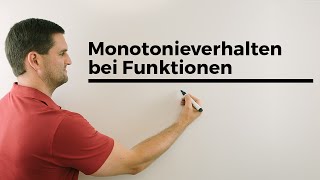 Monotonie Monotonieverhalten bei Funktionen  Mathe by Daniel Jung [upl. by Ocsisnarf]