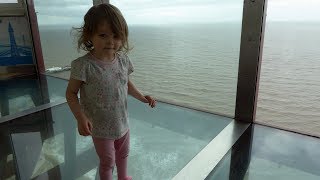 Blackpool Tower Eye  Glass Floor Walk and Lift  GREAT VIEW [upl. by Jarrid557]