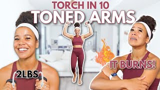 10 Mins Toned Arms Workout  Beginner Low Impact Small Weights  growwithjo [upl. by Ecnerolf]