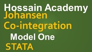 Johansen Cointegration Test Model One STATA [upl. by Tilney511]