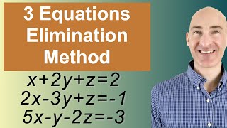 Solving Systems of 3 Equations Elimination [upl. by Jim]