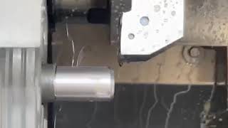 CNC Knurling with thread tool [upl. by Akenom]