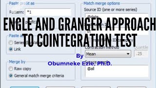 EViews Engle and Granger Approach to Cointegration Test Estimation and Interpretation [upl. by Aisul]