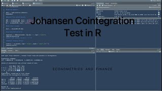 Johansen Cointegration Test in R [upl. by Aleac453]