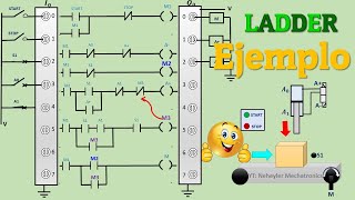 DIAGRAMA LADDER Ejemplos  Ejercicios  Ladder Logic PLC [upl. by Aiuqes]