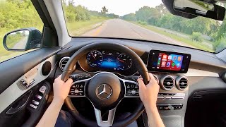 2021 MercedesBenz GLC300 4MATIC  POV Driving Impressions [upl. by Yarb]