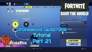 Fortnite Save The World STW Stonewood Questline Tutorial part 21  Up In Arms [upl. by Deeanne]