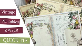 Vintage Printables 8 Ways [upl. by Silyhp]