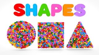 Learn Shapes with Colorful Balls  Shapes amp Colors Videos Collection [upl. by Eillak]