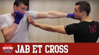 LES DIRECTS EN BOXE ANGLAISE  JAB amp CROSS COURS N°1 [upl. by Eugirne]