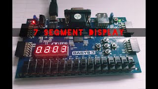 7 segment display on Basys 3VHDL [upl. by Forest558]