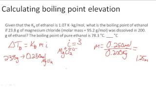 Calculating boiling point elevation [upl. by Doig926]