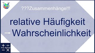 Relative Häufigkeit und Wahrscheinlichkeit [upl. by Hauge127]