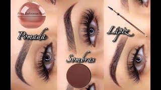 COMO HACER CEJAS CON GEL  SOMBRA  LAPIZ [upl. by Obeng]