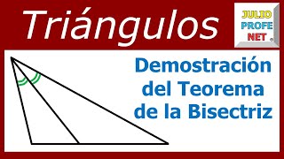 TEOREMA DE LA BISECTRIZ DEMOSTRACIÓN [upl. by Aihtela]