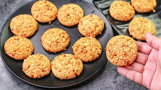 3 Ingredients Peanut Cookies Recipe  Eggless amp Without Oven  Yummy [upl. by Farlay]