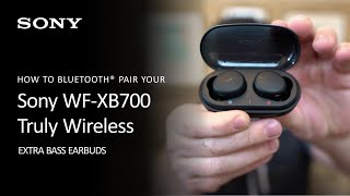 Sony  How To Bluetooth® Pair Your WFXB700 To Your Mobile Device [upl. by Airbas]