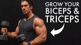 GROW YOUR ARMS WITH ONLY DUMBBELLS Biceps amp Triceps [upl. by Feriga789]