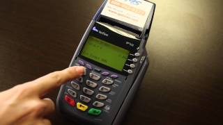 VeriFone Vx510  Instructions amp How To Use Your Credit Card Machine [upl. by Tychonn643]