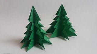 Como hacer un arbol de Navidad de papel  Christmas Tree Origami [upl. by Nyved]