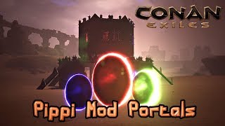 How To Set Up Warpers Fast Travel Portals With Pippi Mod  CONAN EXILES [upl. by Austina]